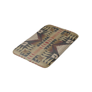 Donker Tan Taupe Bruin Rood Zwart Tribal Art Badmat