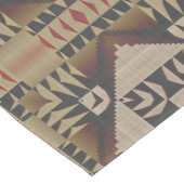 Donker Tan Taupe Bruin Rood Zwart Tribal Art Medium Tafelloper (Hoek)