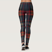 Donker tartanpatroon leggings (Achterkant)