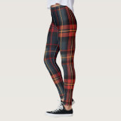 Donker tartanpatroon leggings (Links)