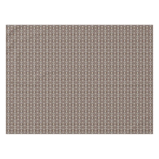 Donker Taupe Rood Bruin Tan Grijs Beige Tribal Art Tafelkleed (Voorkant (Horizontaal))