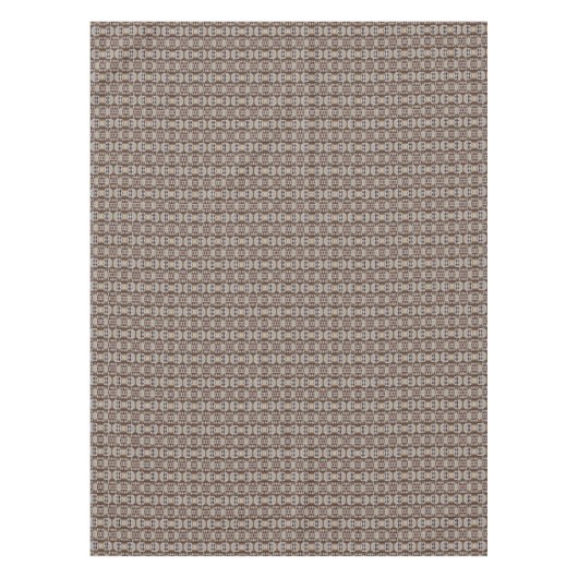 Donker Taupe Rood Bruin Tan Grijs Beige Tribal Art Tafelkleed (Voorkant)