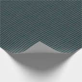 Donker Teal & Donkergrijze Scheve Strepen Cadeaupapier (Hoek)