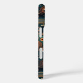 Donker Teal Gouden Printplaat Custom Case-Mate iPhone Case (Achterkant / Rechts)