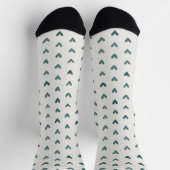 Donker Teal Hart Patroon Sokken (Top)