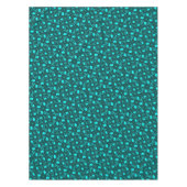 Donker Teal Liberty Bloemmotief Elegant Krachtig Tafelkleed (Voorkant)