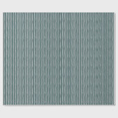 Donker Teal & Licht Grijs Scheve Strepen Cadeaupapier (Vlak)