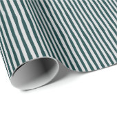 Donker Teal & Licht Grijs Scheve Strepen Cadeaupapier (Rol Hoek)