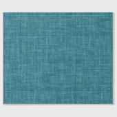 Donker Teal Linnen Cadeaupapier (Vlak)