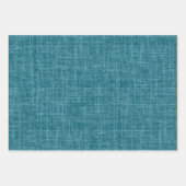 Donker Teal Linnen Inpakpapier Vel (Voorkant 3)