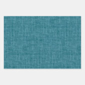Donker Teal Linnen Inpakpapier Vel (Voorkant)