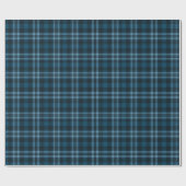 Donker Teal Schotse ruit Cadeaupapier (Vlak)