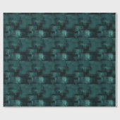 Donker Teal & Zwarte Abstracte Verf Cadeaupapier (Vlak)