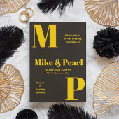 Donker thema bruiloft kaart