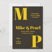 Donker thema bruiloft kaart (Voorkant)