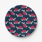 Donker Thema Schildpad Cartoon  Papieren Bordje (Voorkant)