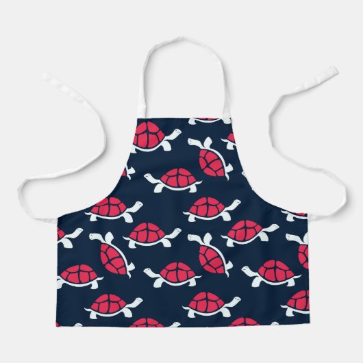 Donker thema schildpad schort (Voorkant)