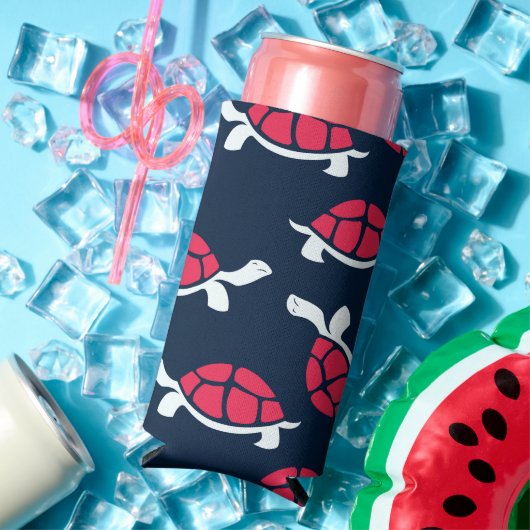 Donker thema schildpad seltzer blikjeskoeler (Insitu Zomer)