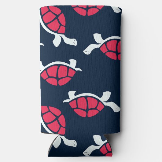 Donker thema schildpad seltzer blikjeskoeler (Achterkant)