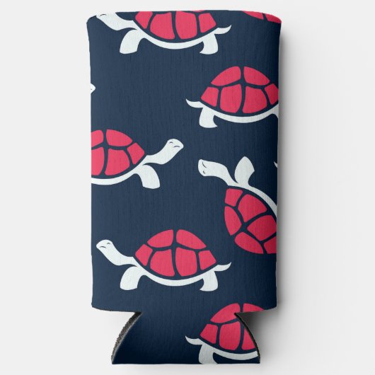 Donker thema schildpad seltzer blikjeskoeler (Voorkant)