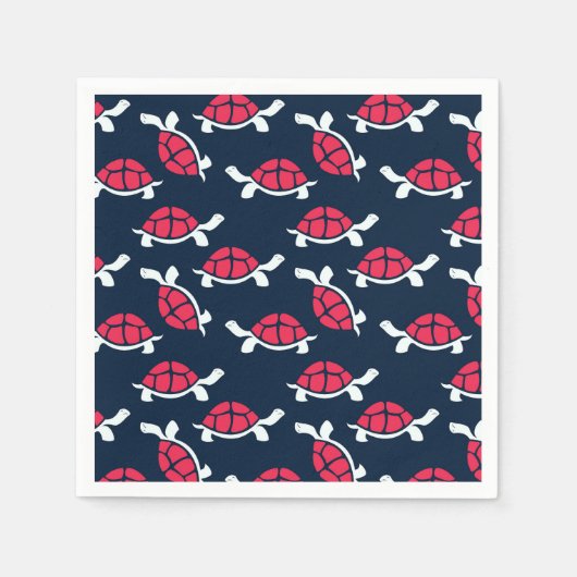 Donker thema schildpad servet (Voorkant)