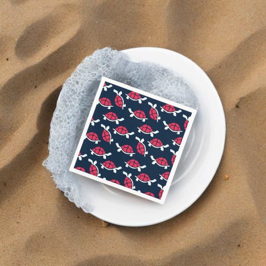 Donker thema schildpad servet