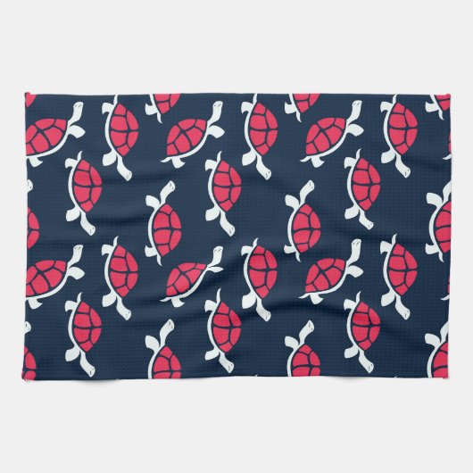 Donker thema schildpad theedoek (Horizontaal)