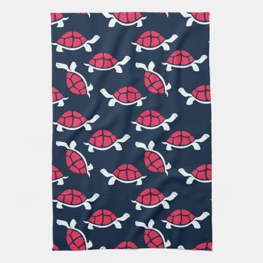 Donker thema schildpad theedoek (Verticaal)