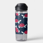 Donker thema schildpad waterfles (Achterkant)