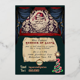 Donker tot licht kerstfeest uitnodigen folie uitnodiging