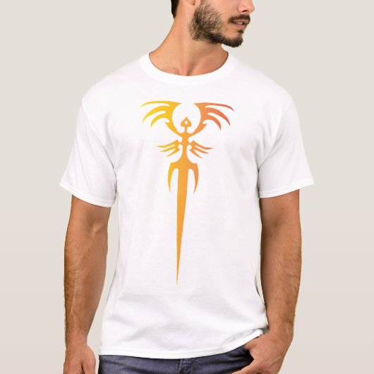 Donker Tribal Phoenix Embleem – Mythisch Symbool T-shirt (Voorkant)