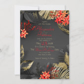 Donker Tropisch Thema Huwelijk Kaart (Voorkant)