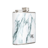 Donker turquoise adermarmer monogram heupfles (Rechts)