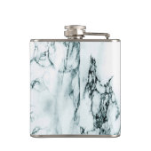 Donker turquoise adermarmer monogram heupfles (Achterkant)