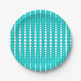 Donker Turquoise en Witte Stippen Papieren Bord