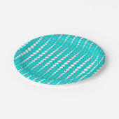 Donker Turquoise en Witte Stippen Papieren Bord (Gekanteld)