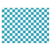 Donker turquoise geruit tafelkleed (Voorkant (Horizontaal))