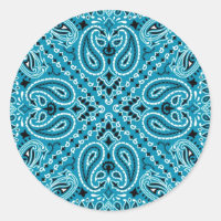Donker Turquoise Paisley Western Bandana Sjaal Pri