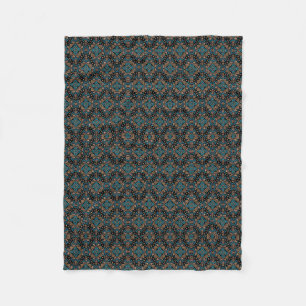 Donker Turquoise Sierdamast Vliesdeken Fleece Deken