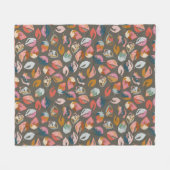 Donker Vallende bladeren gooien deken (Voorkant (Horizontaal))