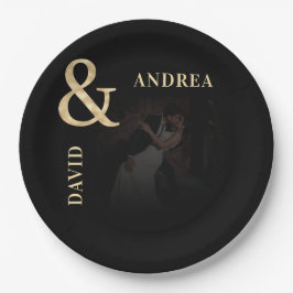 Donker Vervaagd Foto & Gouden Ampersand Zwart Brui Papieren Bordje