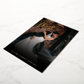 Donker Vervaagde Foto Romantisch Zwart Dank u Brui Folie Uitnodiging (Gedraaid)