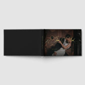 Donker Vervagende Foto Kalligrafie Elegante Folie  Gastenboek (Volledig)