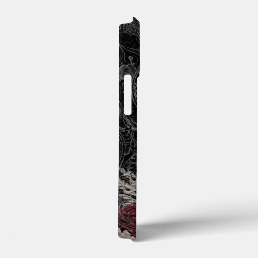 Donker Victoriaans Frans Roos Ephemera Case-Mate iPhone Case (Achterkant / Rechts)