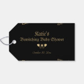 Donker Victoriaans Gotisch Halloween Baby shower Cadeaulabel (Achterkant Horizontaal)