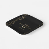 Donker Victoriaans Gotisch Halloween Baby shower Papieren Bordje (Gebogen)