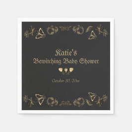 Donker Victoriaans Gotisch Halloween Baby shower Servet