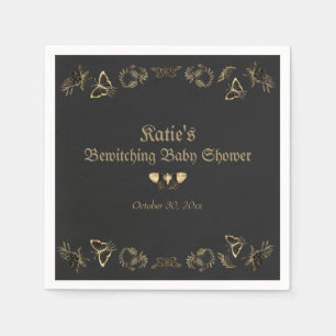 Donker Victoriaans Gotisch Halloween Baby shower Servet