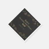 Donker Victoriaans Gotisch Halloween Baby shower Servet (Hoek)