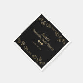 Donker Victoriaans Gotisch Halloween Baby shower Servet (Hoek)